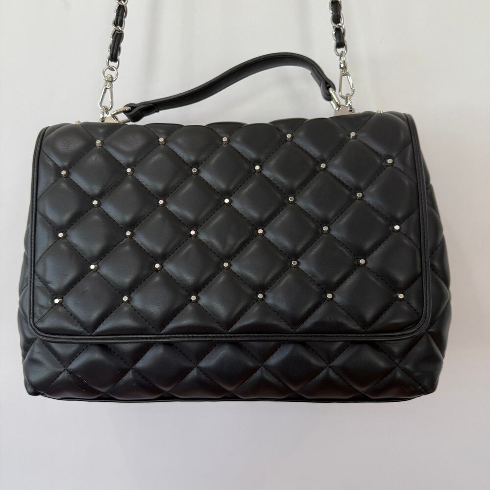 Rebecca Minkoff Womens Quilted Studded  Shoulder Bag Black NEW - Picture 3 of 9